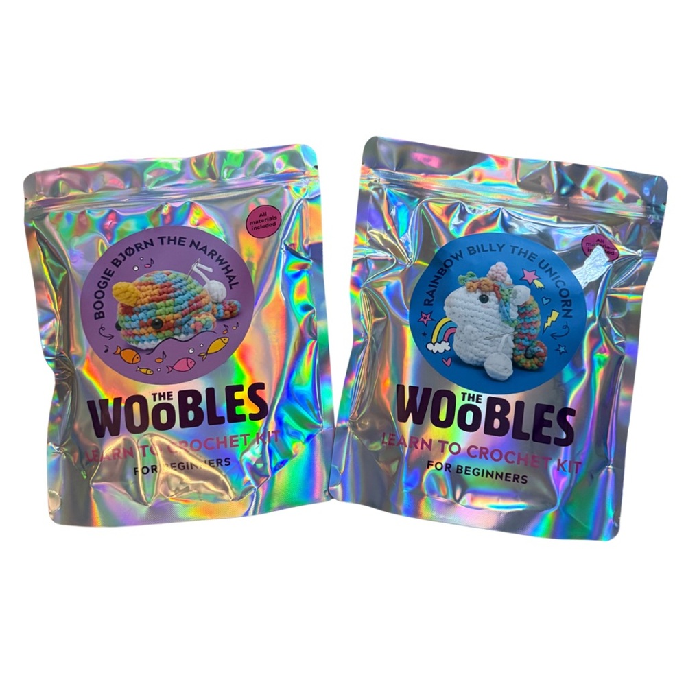The Woobles Crochet Set- Rainbow Billy and Boogie Bjorn